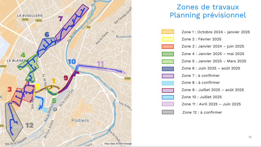 Calendrier prévisionnel des travaux