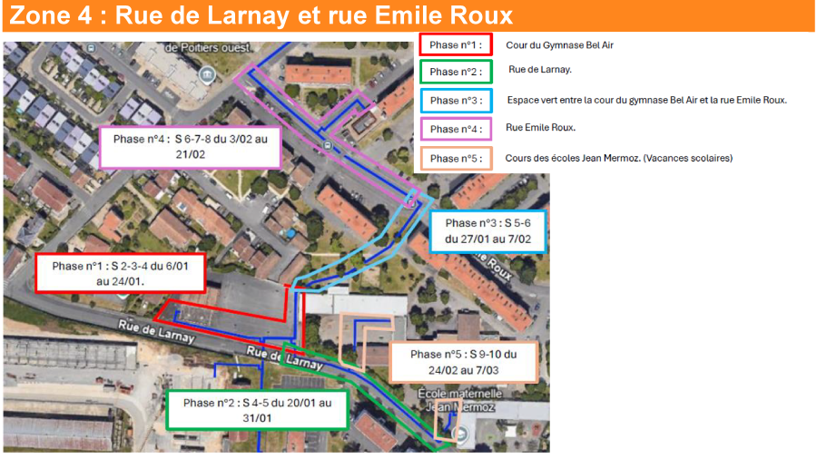 Rue de Larnay et Rue Emile Roux